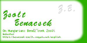 zsolt benacsek business card